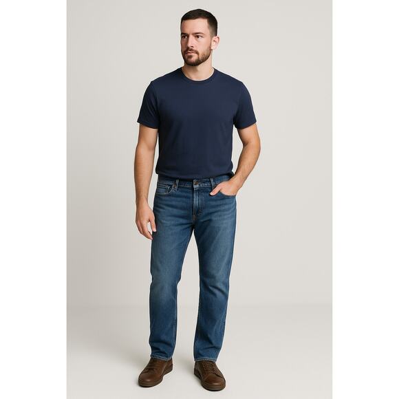 Classic Straight Fit Medium Wash Denim Jeans Lucky Brand Men’s 34x32 - Picture 1 of 13